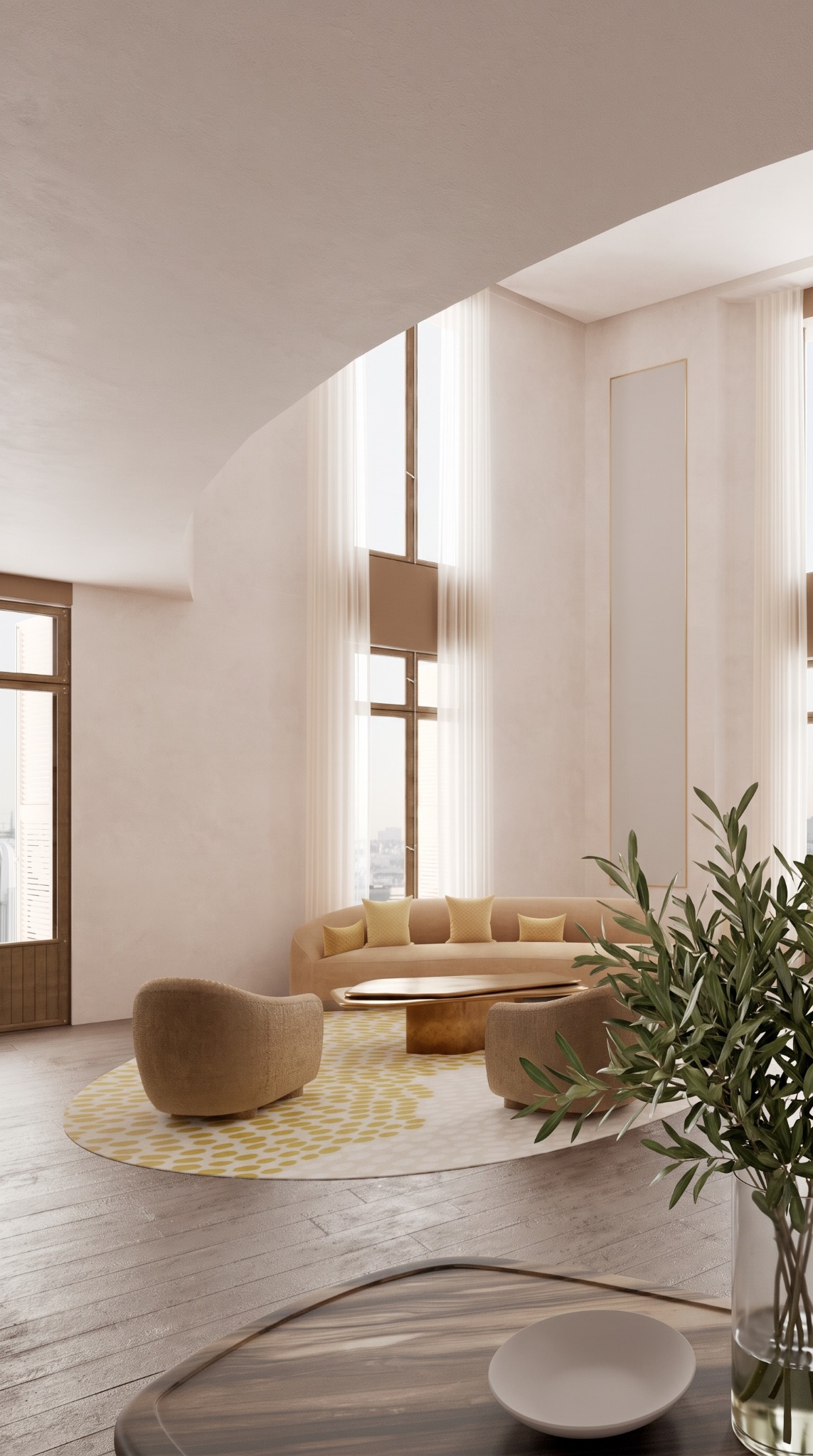 Un salon sculpté par la lumière — Triomphe